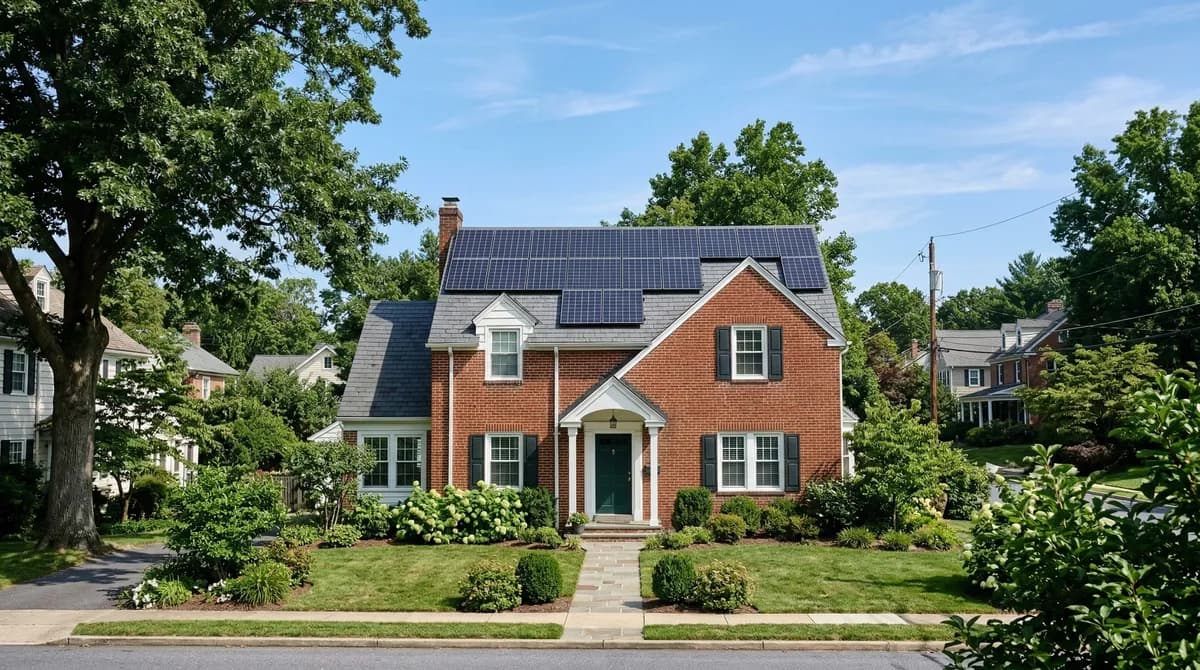 Solar panels on a Pennsylvania home