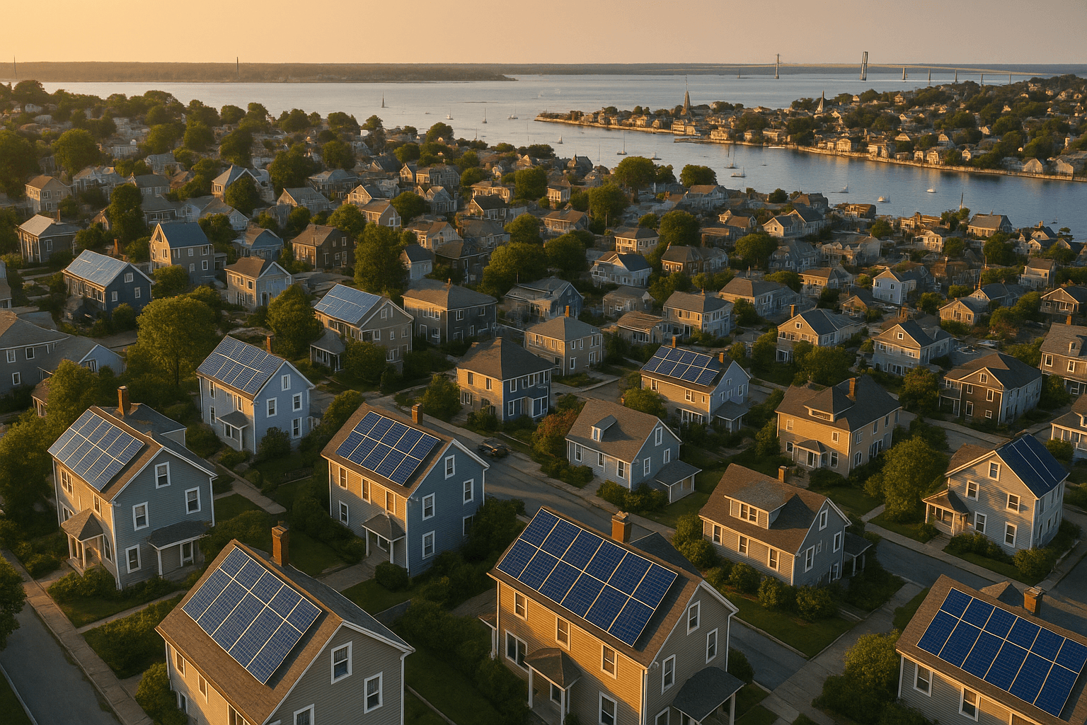 Rhode Island solar payback by town analysis