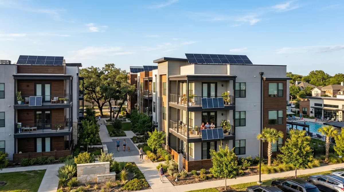 Texas apartment complex with solar options