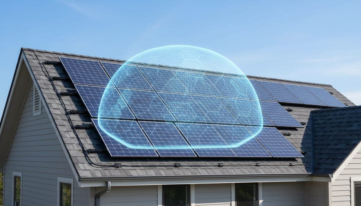 Professional solar panel installation with warranty protection