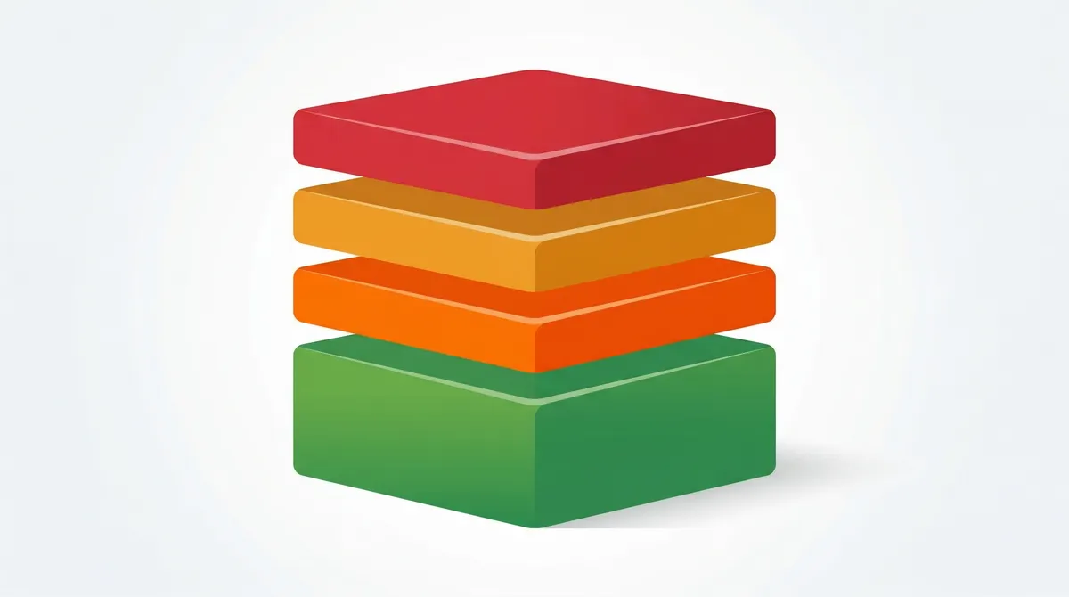 Illustration showing stacked layers of solar panel tariff costs