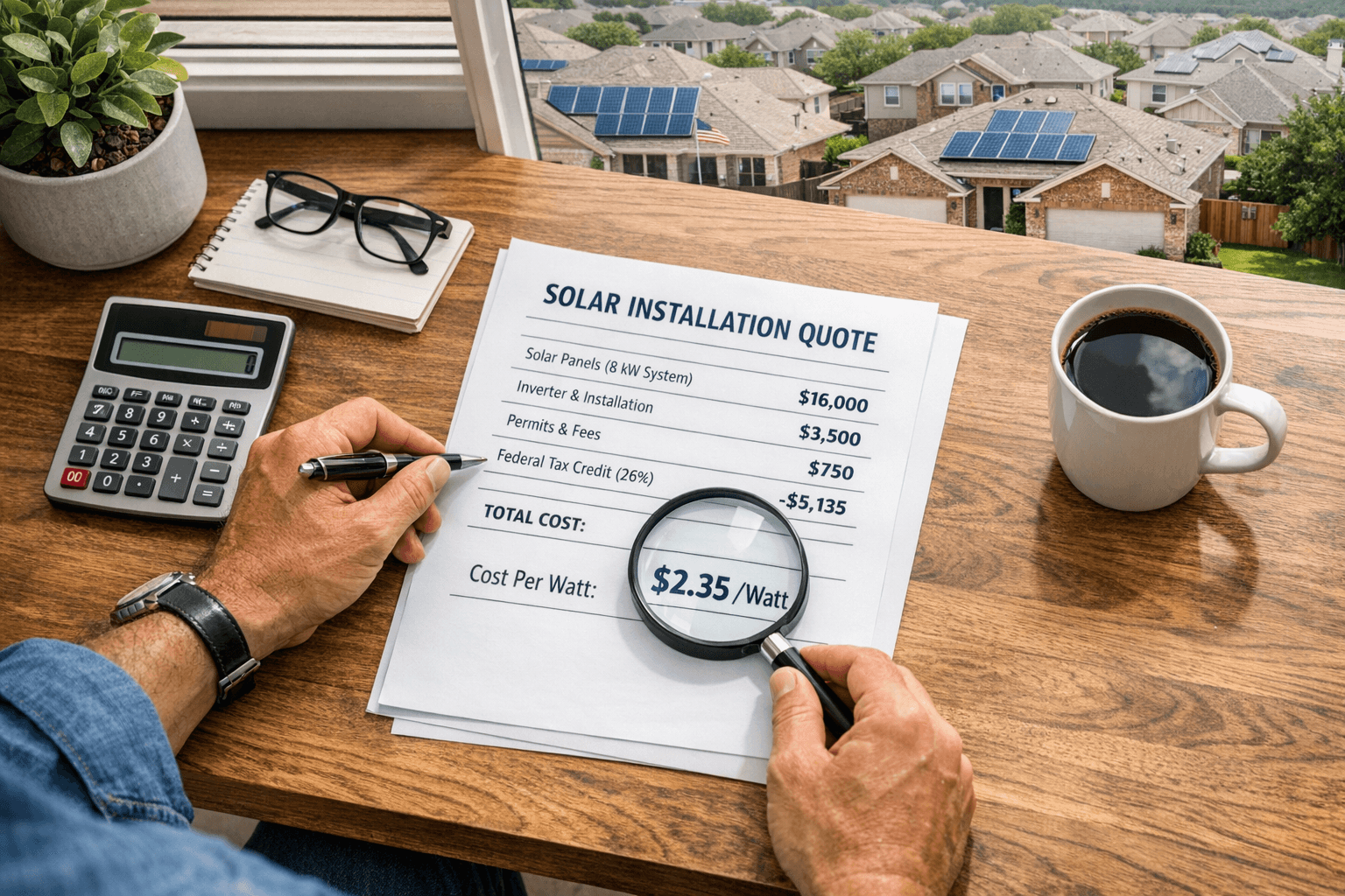 Reviewing a Texas solar installation quote