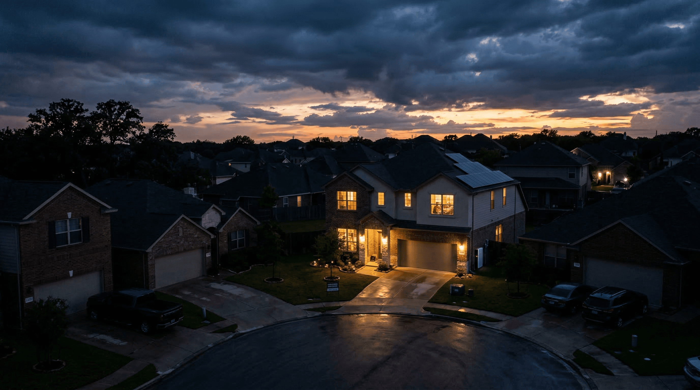 Texas power grid outage with solar battery backup protection