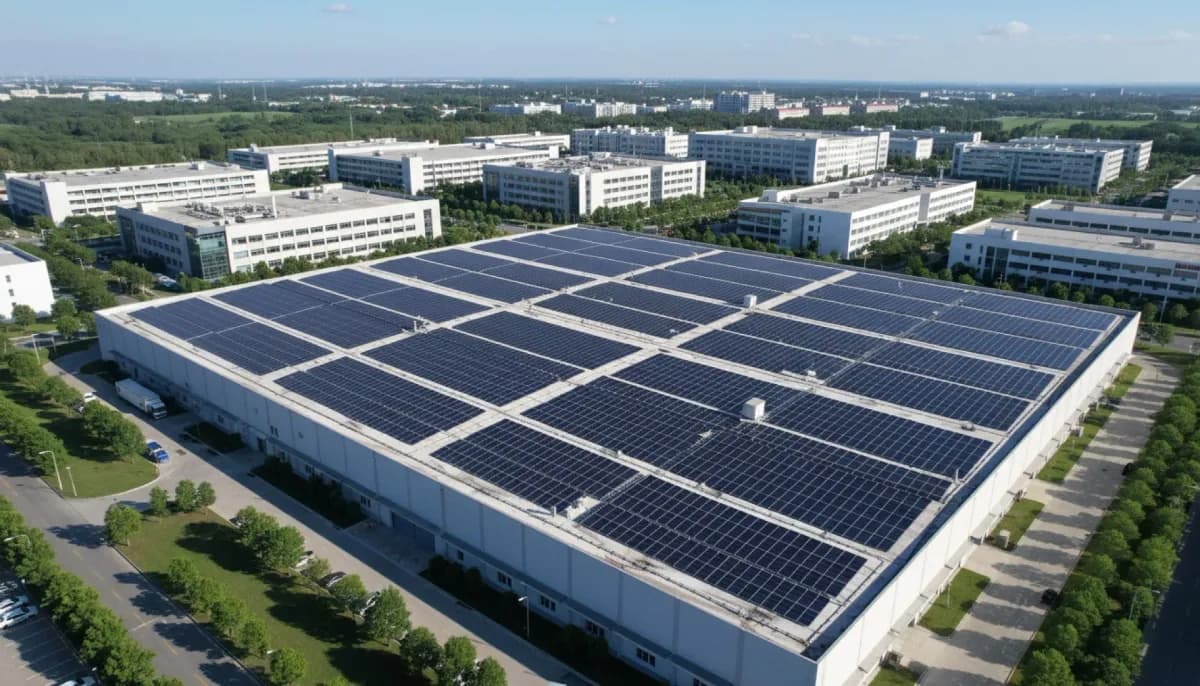 Warehouse rooftop solar panel installation for commercial ROI