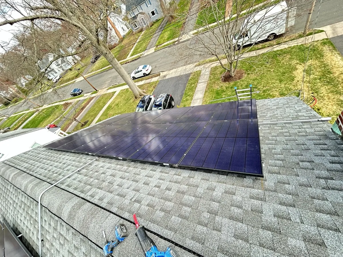 Solar installation in West Hartford, CT