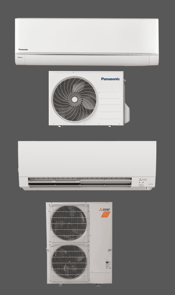 Panasonic and Mitsubishi Units